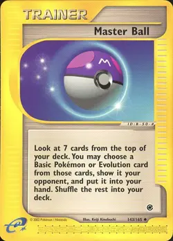 Master Ball 143/165 Expedition Base Set Pokemon Card - Image 1