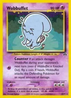 Wobbuffett 35/75 Neo Discovery Rare Pokemon Card - Image 1