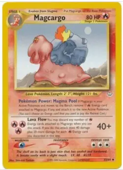 Magcargo 33/64 Neo Revelation Pokemon Card - Image 1