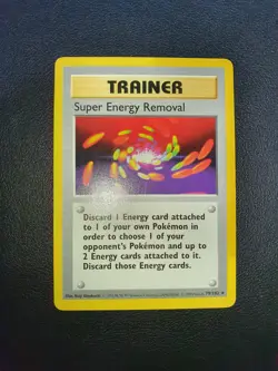 Super Energy Removal 79/102 SHADOWLESS Base Set Rare Trainer 1999 Pokemon Card - Image 2