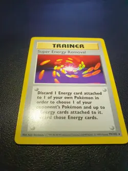Super Energy Removal 79/102 SHADOWLESS Base Set Rare Trainer 1999 Pokemon Card - Image 5