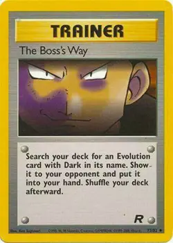 The Boss's Way 73/82 Team Rocket Vintage 2000 Pokemon Card - Image 1