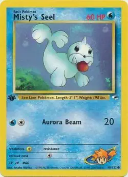 Misty's Seel 88/132 1st Edition Gym Heroes Pokemon Card - Image 1
