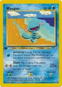 Wooper 82/111 1st Edition Neo Genesis Pokemon Card - Image 1