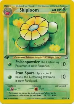 Skiploom 49/111 1st Edition Neo Genesis Pokemon Card - Image 1