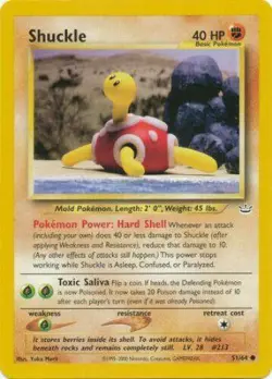 Shuckle 51/64 Neo Revelation Pokemon Card - Image 1