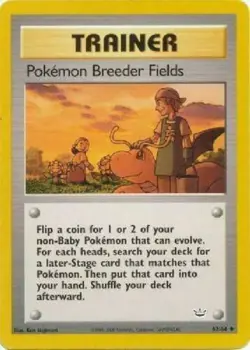Pokemon Breeder Fields 62/64 Neo Revelation Uncommon Pokemon Card - Image 1