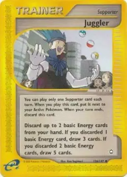 Juggler 126/147 Aquapolis Pokemon Card - Image 1