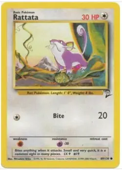 Rattata 89/130 Base Set 2 Pokemon Card - Image 1
