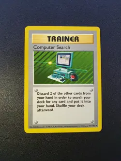 Computer Search 71/102 SHADOWLESS Base Set Rare Trainer 1999 Pokemon Card - Image 1