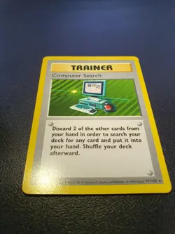 Computer Search 71/102 SHADOWLESS Base Set Rare Trainer 1999 Pokemon Card - Image 5