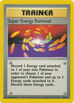 Super Energy Removal 79/102 Base Set Rare Trainer 1999 Pokemon Card - Image 1
