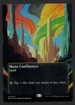 ***FOIL Borderless Mana Confluence (Water Damage)** MTG Edge of Eternities Magic - Image 1