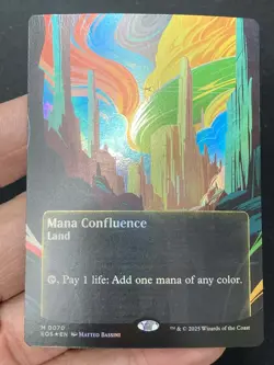 ***FOIL Borderless Mana Confluence (Water Damage)** MTG Edge of Eternities Magic - Image 3