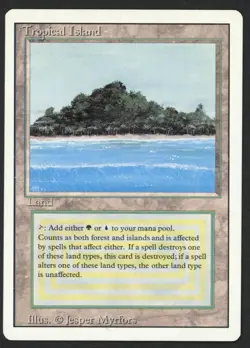 ***Tropical Island*** MTG Revised Magic Kid Icarus - Image 1