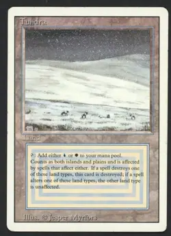 ***Tundra (Scratches)*** MTG Revised Magic Kid Icarus - Image 1
