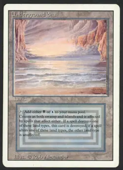 ***Underground Sea (Indent)*** MTG Revised Magic Kid Icarus - Image 1