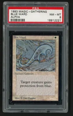 ***PSA 8 Alpha Blue Ward*** MTG Alpha Magic Kid Icarus - Image 1