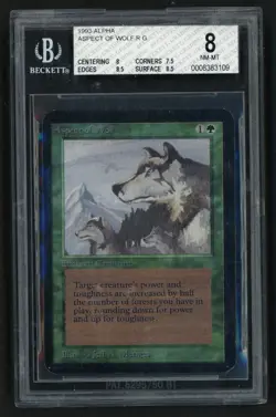 ***BGS 8 Alpha Aspect of Wolf*** MTG Alpha Magic Kid Icarus - Image 1
