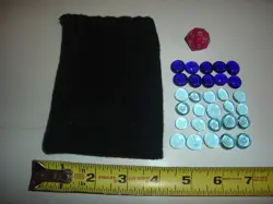 MTG Magic The Gathering Revised Counter Bag with Counters + one 20-sided dice - Image 2