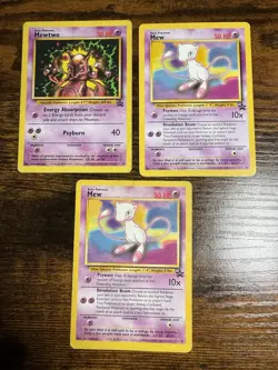 Pokemon Mewtwo 14 2x Mew 8 Wotc Black Star Promo - Image 1
