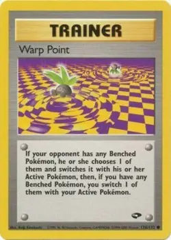 Warp Point 126/132 Gym Challenge Unlimited Vintage 2000 Pokemon Card - Image 1