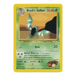 Brock's Golbat 39/132 Gym Heroes Unlimited Vintage 2000 Pokemon Card - Image 1