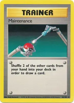 Maintenance 83/102 Base Set Vintage 1999 Pokemon Card - LP - Image 1