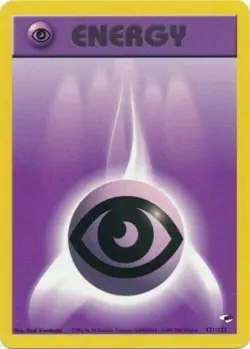 Psychic Energy 131/132 Gym Heroes Unlimited Vintage 2000 Pokemon Card - Image 1