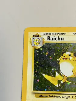 2000 Pokemon TCG Raichu Base Set 2 Holo Rare 16/130 WOTC Cool Tail Swirl - Image 3