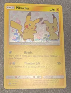 ⚡Pikachu & Mimikyu 2019 Sun and Moon Black Star Holo Promo SM162 EX-NM Pokemon! - Image 4