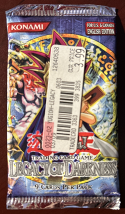 YU GI OH ! Legacy Of Darkness LOD Booster Pack 9 Card Pack KONAMI VINTAGE SEALED 53334301862 - Image 1