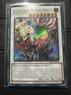 YUGIOH x1 BPRO-EN041 ECCLESIA AND THE DARK DRAGON - SECRET RARE 1st ED - Image 1