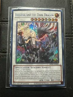 YUGIOH x1 BPRO-EN041 ECCLESIA AND THE DARK DRAGON - SECRET RARE 1st ED - Image 2