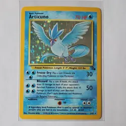Pokemon TCG Articuno Fossil 2/62 Holo Rare 70 HP English 1999 Unlimited Card - Image 1