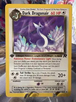 Pokemon 1999 Dark Dragonair 1st Edition Non-Holo Rare Card #33/82 - Image 2