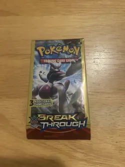 2015 Pokeman Trading Card Game Break Through 3 Card Pack - Image 1