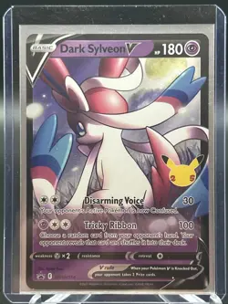 Dark Sylveon V SWSH134 SWSH: Sword & Shield Promo Card Holo 25th Anniversary - Image 1