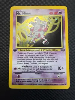 Mr. Mime 6/64 Jungle 1st Edition Pokemon Card Holo LP+ - Image 1