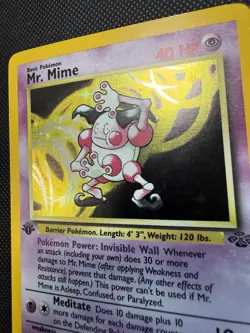 Mr. Mime 6/64 Jungle 1st Edition Pokemon Card Holo LP+ - Image 2