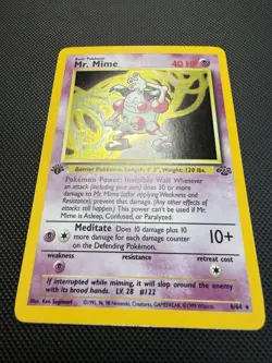 Mr. Mime 6/64 Jungle 1st Edition Pokemon Card Holo LP+ - Image 4