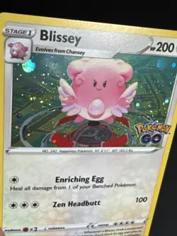 Blissey 052/078 Cosmos Holo Promo Pokemon GO Stamped Card - NM - Image 5
