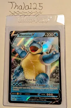 Blastoise V SWSH101 Sword & Shield Promo Full Art Holo Rare Pokemon Card - Image 1