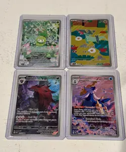 Pokemon 4 Card Full Art Lot - Zoroark, Samurott, Petilil, and Dreepy - Image 1