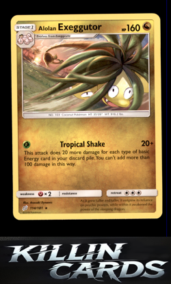Alolan Exeggutor (114) 114/181 Pokemon Rare SM - Team Up Card LP - Image 1