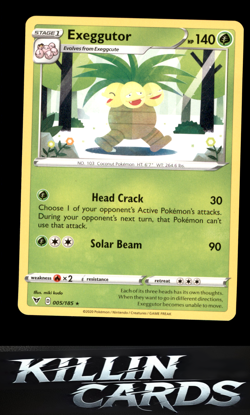 Exeggutor 005/185 Pokemon Rare SWSH04: Vivid Voltage Card NM - Image 1