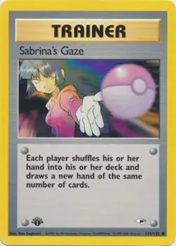 Sabrina's Gaze 125/132 1st Edition Gym Heroes Trainer Pokemon Card - Image 1