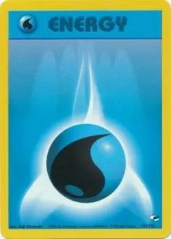 Water Energy 132/132 Gym Heroes Unlimited Vintage 2000 Pokemon Card - Image 1