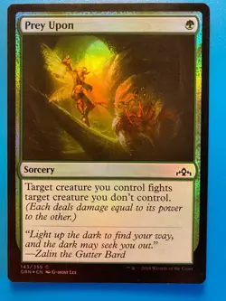 MTG 1x FOIL Prey Upon # 143 Guilds of Ravnica Pauper Magic the Gathering x1 NM - Image 1
