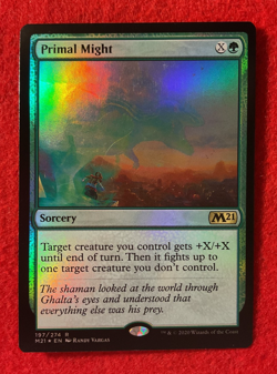 Primal Might - Foil - Core Set 2021 - Magic the Gathering - MTG - Image 1
